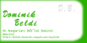 dominik beldi business card